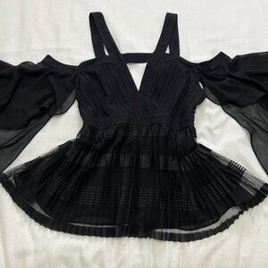 Off Shoulder Whimsy Goth  Top